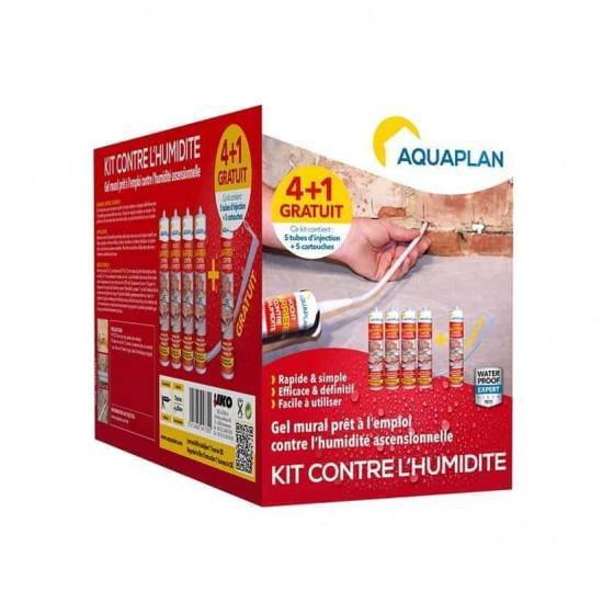 Aquaplan Vochtbarrière kit 4+1 | Gebruiksklare injectiegel